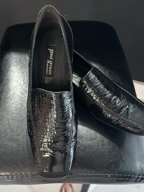 Paul Green Black Patent Leather Loafers